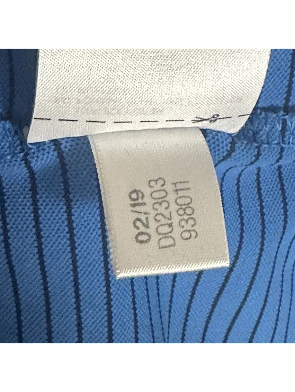 Adidas Polo Shirt Mens 2XL Blue Striped Short Sleeve